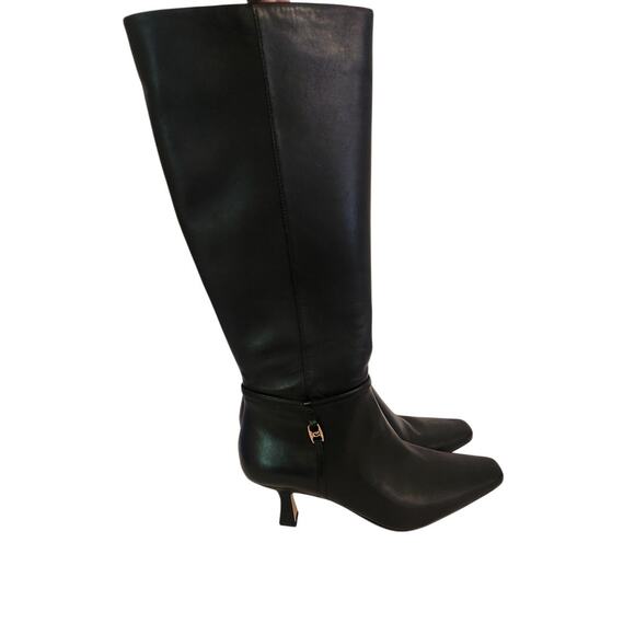 NIB Coach Raquel Sue Knee High Leather Boots Kitten Heel Black 8B - Picture 5 of 10